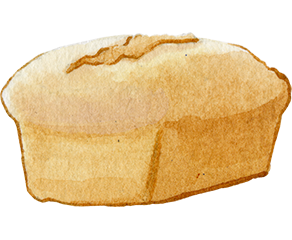 Simple drawing of a loaf of bread. Click to see Naomi's work projects and portfolio